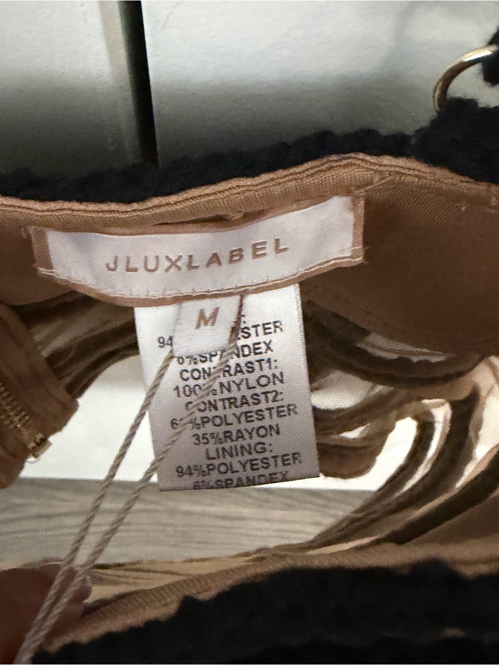JLUXLABEL BLACK SERENITY BAY TOP Black Strappy Cropped Bralette with Nude Lining - Picture 3 of 6